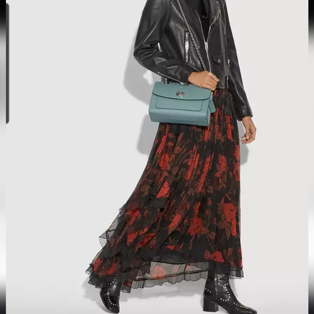 Coach Parker Shoulder and crossbody Bag color: light blue, blueish - gray